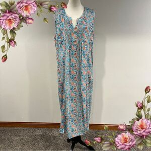 Chadwicks Floral sleeveless paisley print maxi dress size extra large